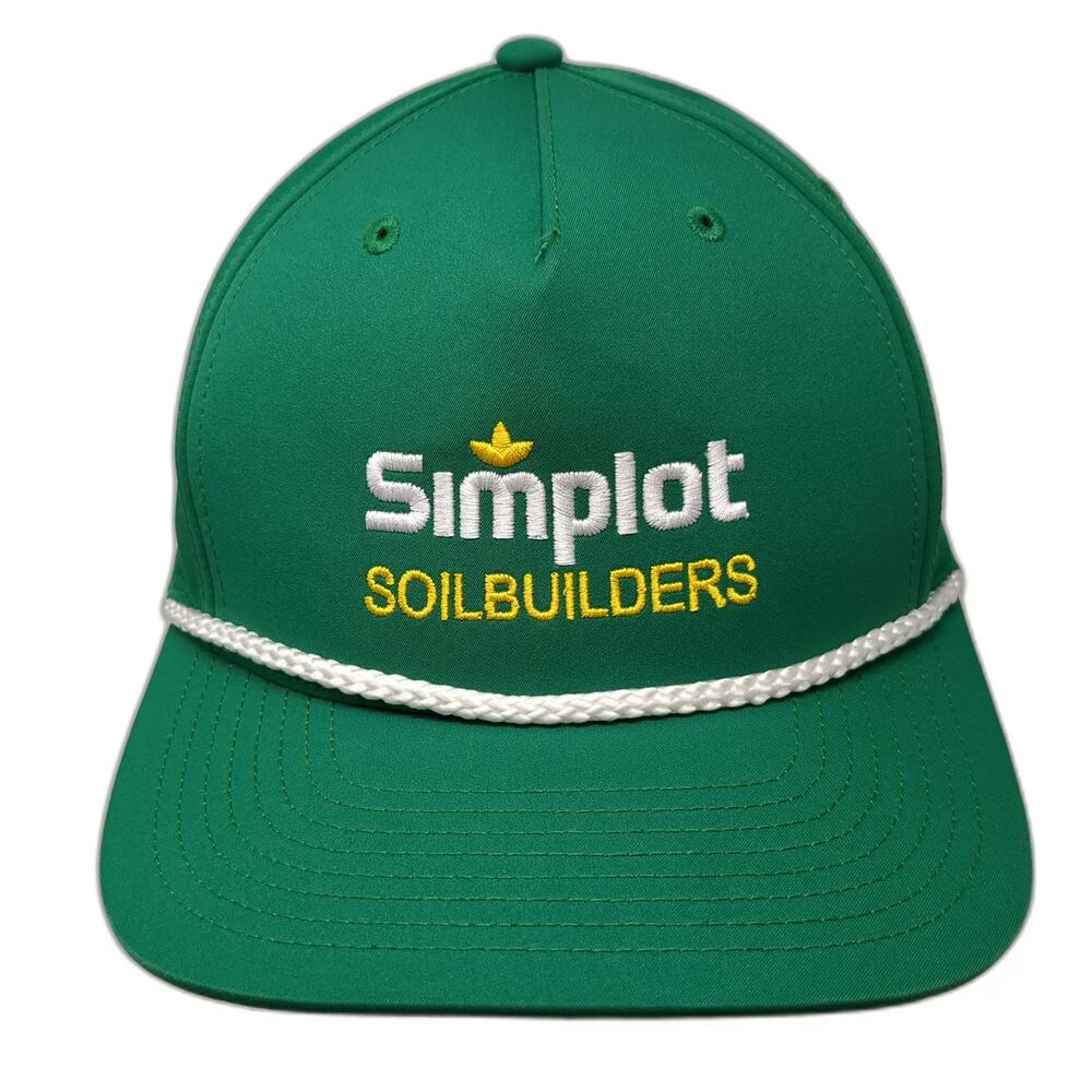 Richardson 5 Panel Hat Green One Size Simplot Soilbuilders Rope Cord Snapback